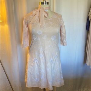 Elegant pastel Pink Floral Dress